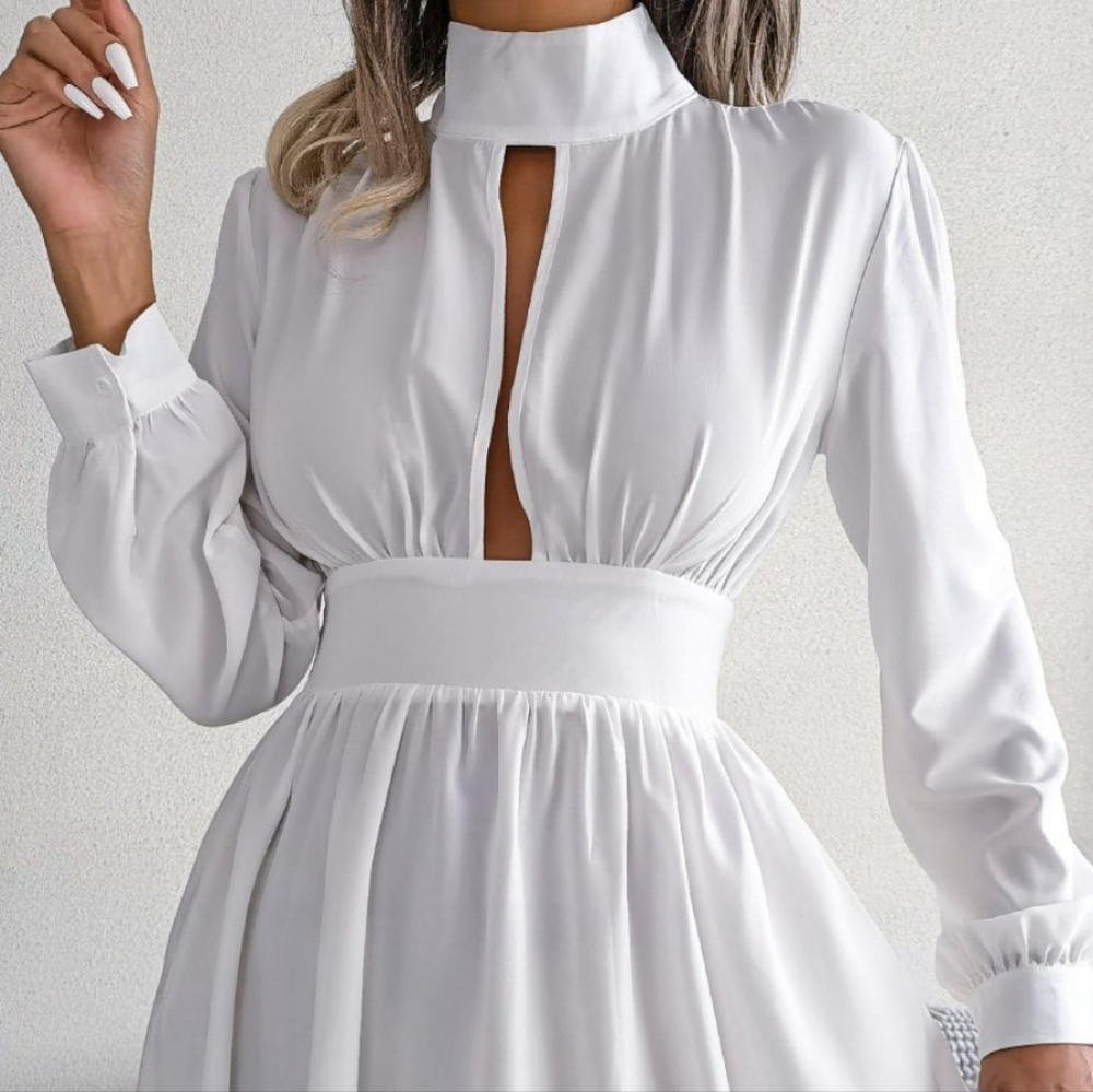Bold and Flirty Turtleneck Mini Dress - Picture 7 of 10